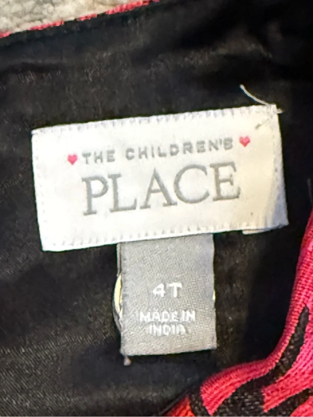 The Children's Place Girls 4T Black Red Rose Floral Party Dress
